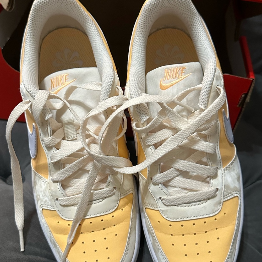 Nike White and Orange Athletic Shoes